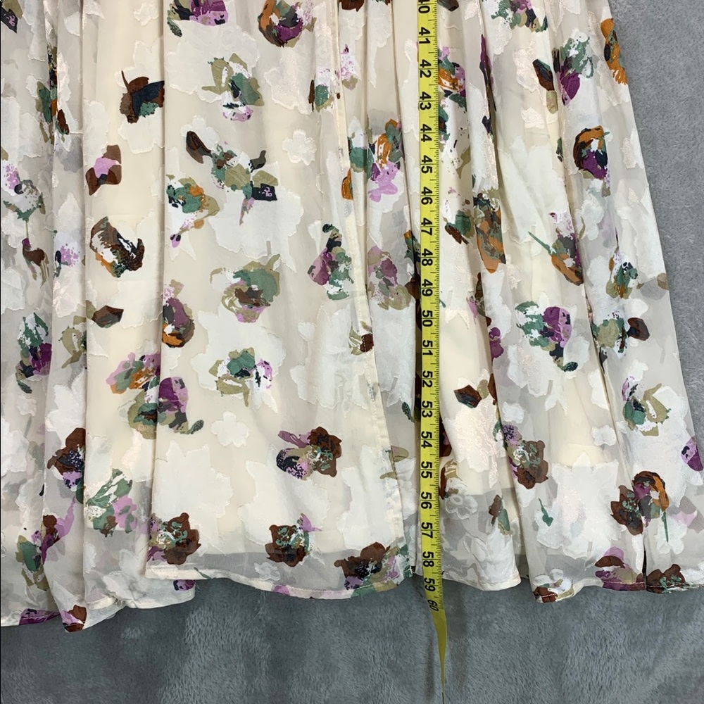 NWOT Wrap Bridesmaid Wedding Guest Cream Floral Ruffle Sleeve Maxi Dress Size XL - Picture 5 of 9